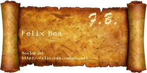 Felix Bea névjegykártya